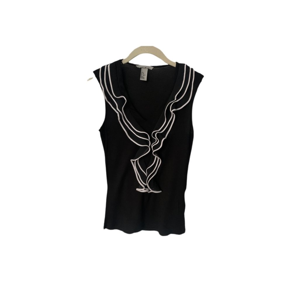 H&M Sleeveless V-Neck Top with Ruffles